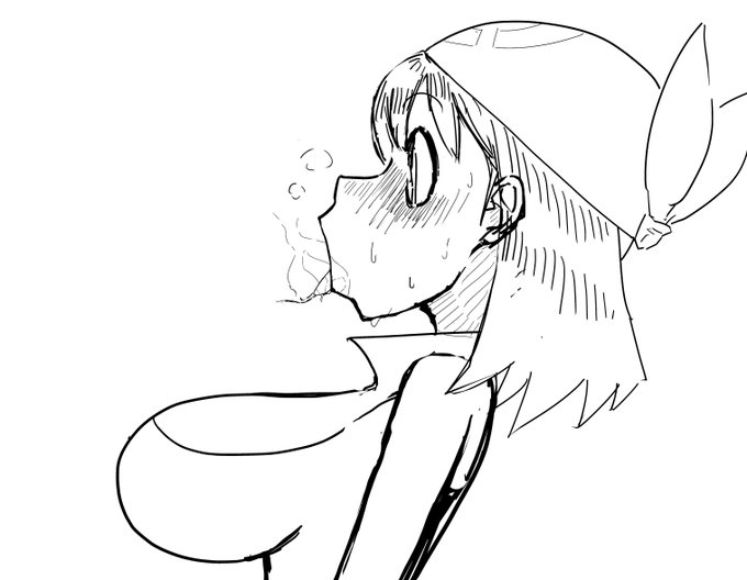 一生懸命何かを何かしてるナニカのラフですね 