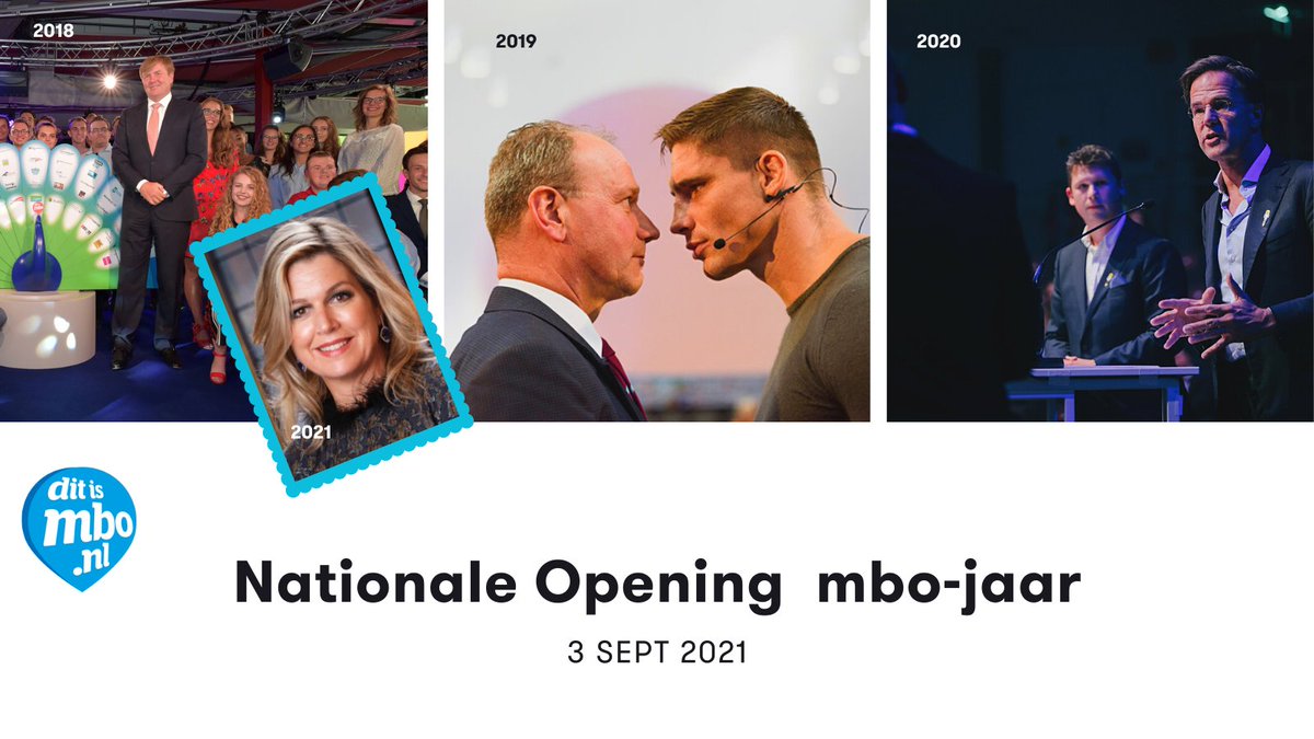 Kijk jij vandaag ook mee hoe Koningin Maxima het mbo-schooljaar opent? Van 11:30-12:30 kun je deze spetterende show live meemaken via stream op Ditismbo.nl

#ditismbo #openingmbojaar #ondernemerschap #innovatie #duurzaamheid