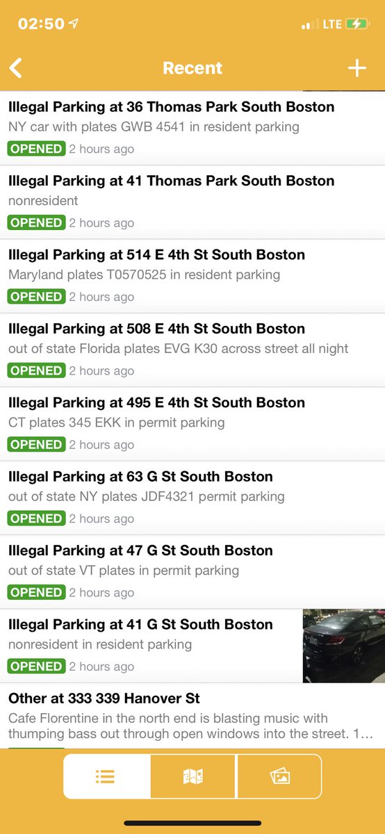 vincentgilroy's tweet photo. Why are there so many reports of illegal parking in #Southie ?? Oh yeah, cause southie doesn’t have enough parking spots. It’s ridiculous. Population increased but parking spots didn’t. #bostonproblems #Boston #parking @BOS_311_Replies https://t.co/1Ttl2Wy4pn