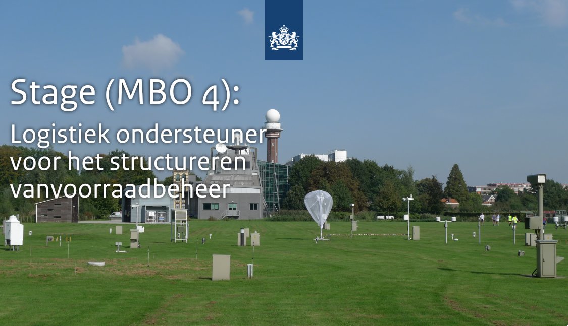 KNMI's tweet photo. #vacaturevrijdag Ben jij student Logistiek op MBO 4 niveau? Wij hebben een leuke stageplaats! https://t.co/UlqZ0FdnTv #MBOstage #stage #logistiek https://t.co/sK6VRr78Ek