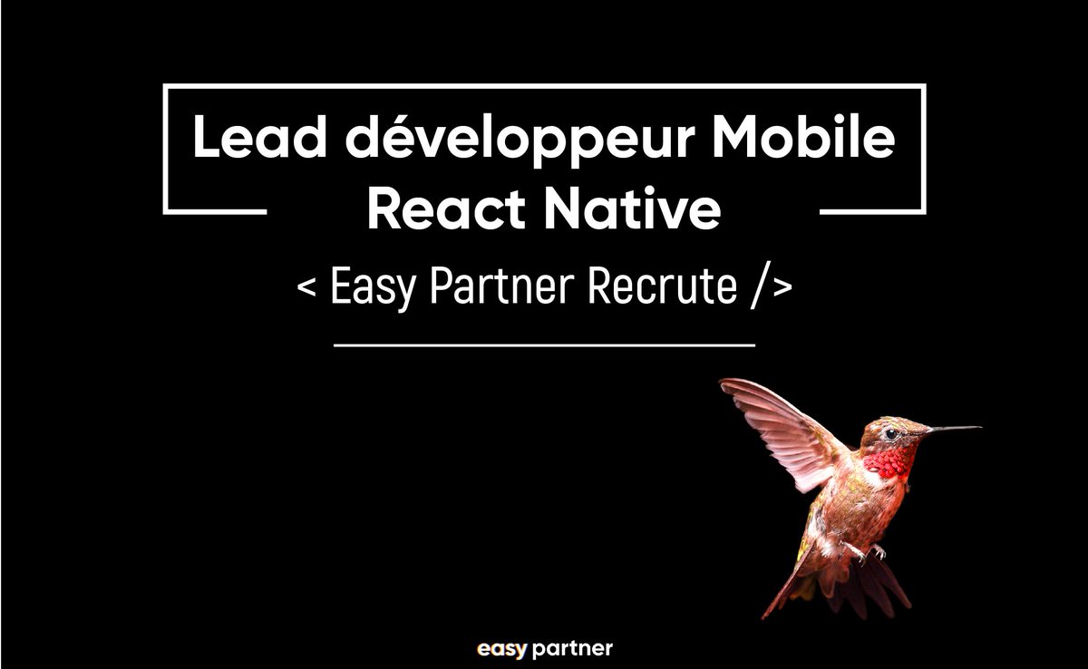 EP_Jobs's tweet photo. ⚡ Alerte Job ⚡

◾ #Lead développeur #Mobile #React #Native H/F

CDI : 66K à 73K

Profil : Expert

📍 #Paris

Plus de détails dans l'annonce 👉 https://t.co/f7ZywOQ4QB

#jobsearch #Jobs #tech #recrutement #offres #easypartner https://t.co/09VxBSLvCf