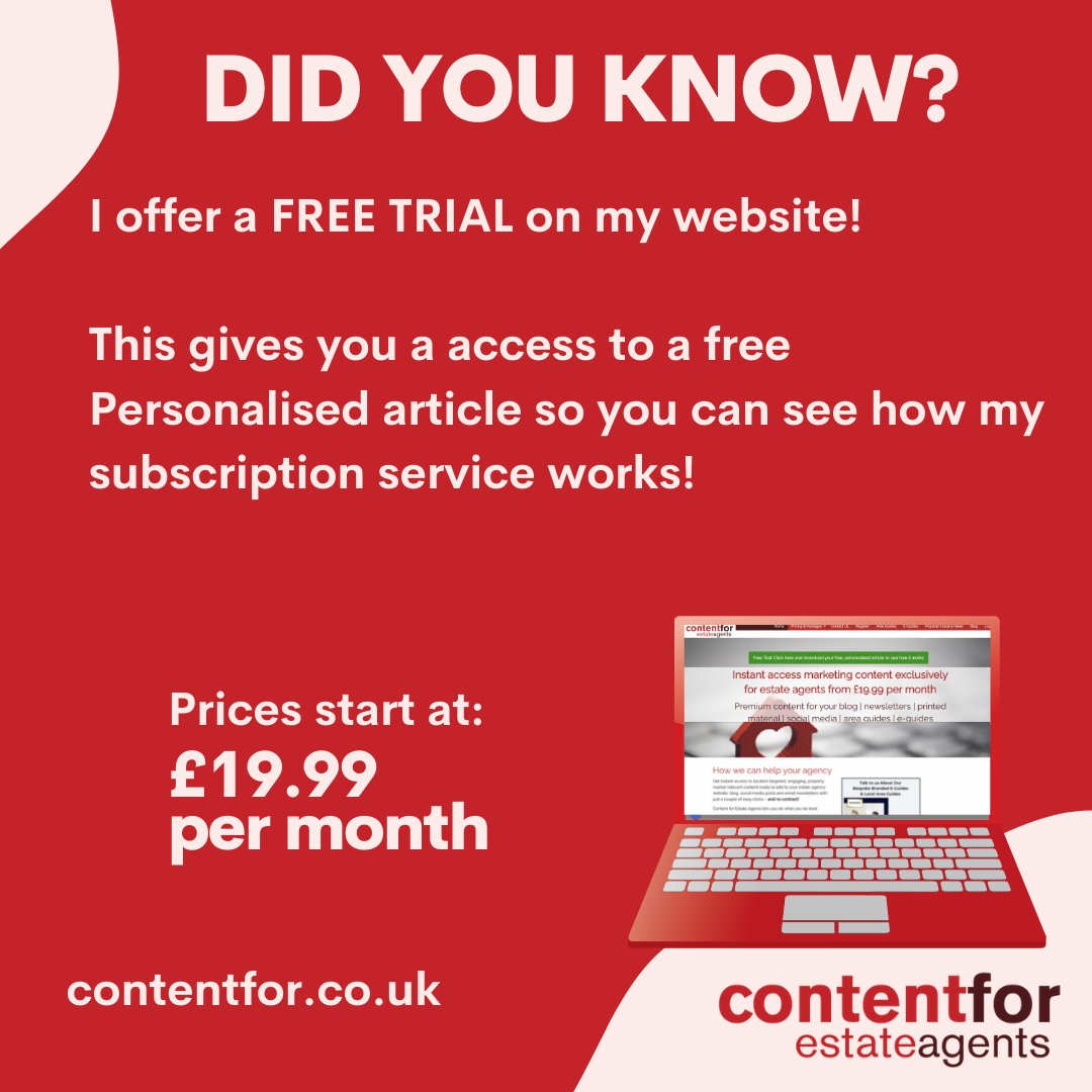 broadwaypublish's tweet image. Things you need to do today:

1. Go to Content For Estate Agents website 
2. Register 
3. Access the content library 
4. Choose an article for free 
4. Use it on your blog/social media/in your newsletter 
5. Look knowledgeable 

#contentforestateagents #content #contentcreation