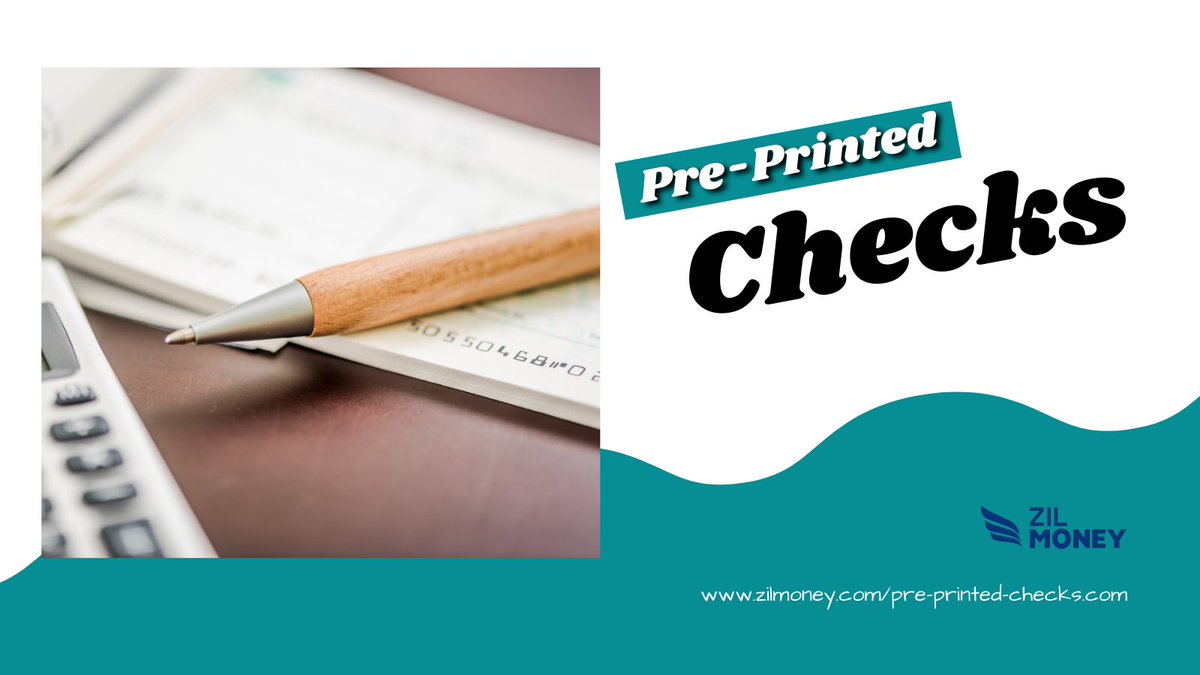 quick_money123's tweet image. zilmoney.com/pre-printed-ch…

Stop wasting your money on expensive pre-printed checks. Create your own checks online with Zil Money and save up to 80%.

#PrePrintedChecks #PrintChecksFromHome #HomeChecks