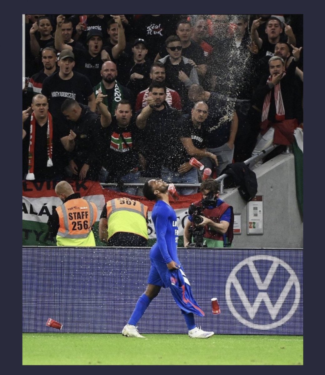 Last night was on stage with <a href="/DavidHarewood/">David Harewood</a>  discussing, among other things, the bravery and resilience of the England team in the face of racism in the Euros. 

LITERALLY as we were speaking the same young men were in Budapest being abused again.