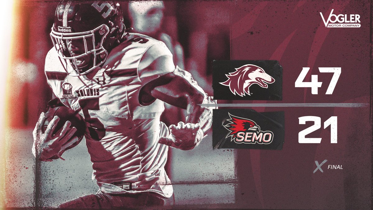 SIU_Football's tweet photo. Final. #Salukis keep the wheel❗️

#WarForTheWheel https://t.co/SoWtbuC2F5