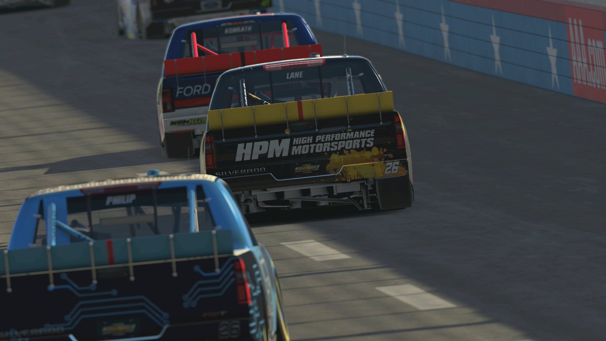 ethanlane26's tweet photo. What a drive tonigt! from p28 to p10 we struggled first 90 laps but once the track got rubbed in we were digging! Wish we had track position because we were .25 faster a lap than the leader the last few laps! Thanks to @PBLMesports @AmukaEsports @CORSAIR and @TheOfficialHPM!! https://t.co/SDJcpZGVtM