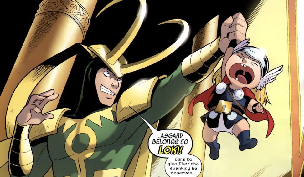 RT @ThorLawyer: Big bro Loki and Baby Thor, idk its mad funny. Never saw this coming. https://t.co/HlUvVRMvKg