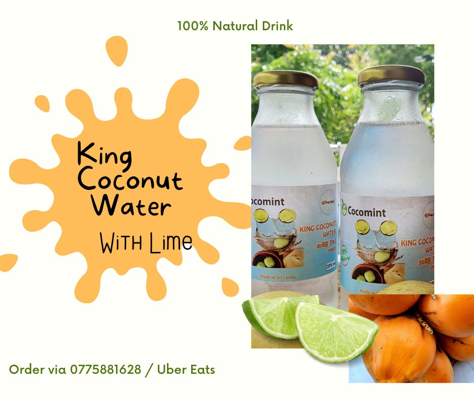 mgcruwan's tweet photo. "For your Better Mood"
Cocomint
- Natural King Coconut Water with Lime
- Made in Sri Lanka
- Order via Uber Eats / WhatsApp +94775881628
- No added preservatives
#cocomint
#kingcoconut #natural #lime #srilanka #madeinsrilaka #noaddedpresevatives #worldcoconutday2021 https://t.co/fdaStEMhJl
