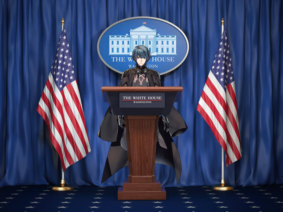 RT @urfavisprez: Byleth Eisner from Fire Emblem: Three Houses is President of the United States! https://t.co/bvCOHr71N5