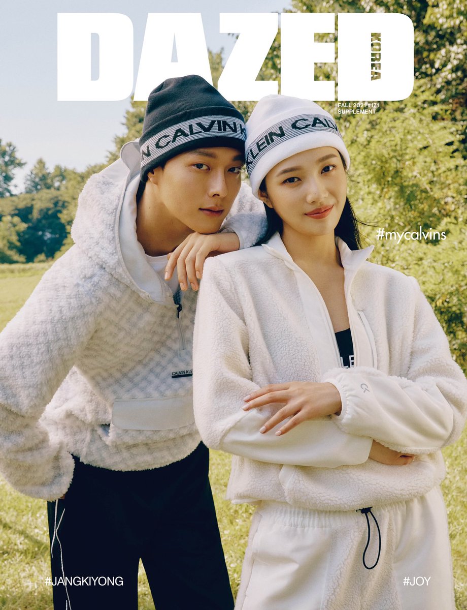 iconickdramas's tweet image. #JangKiYong &amp;amp; #RedVelvet&apos;s #Joy for DAZED x Calvin Klein 💚