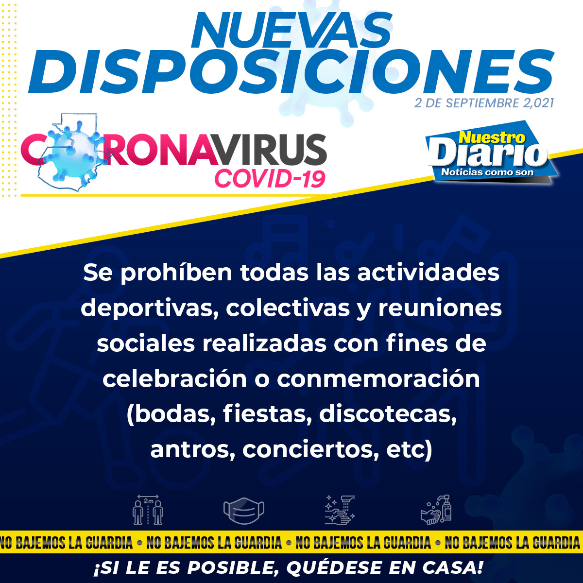 NuestroDiario's tweet photo. #Ahora | El presidente Alejandro Giammattei solicitará al Congreso de la República un Estado de Calamidad con las siguientes disposiciones para contener el covid-19.

Estarían entrando en vigencia este sábado 4 de septiembre. Los detalles en #NuestroDiario. https://t.co/SoHzPXfwfs