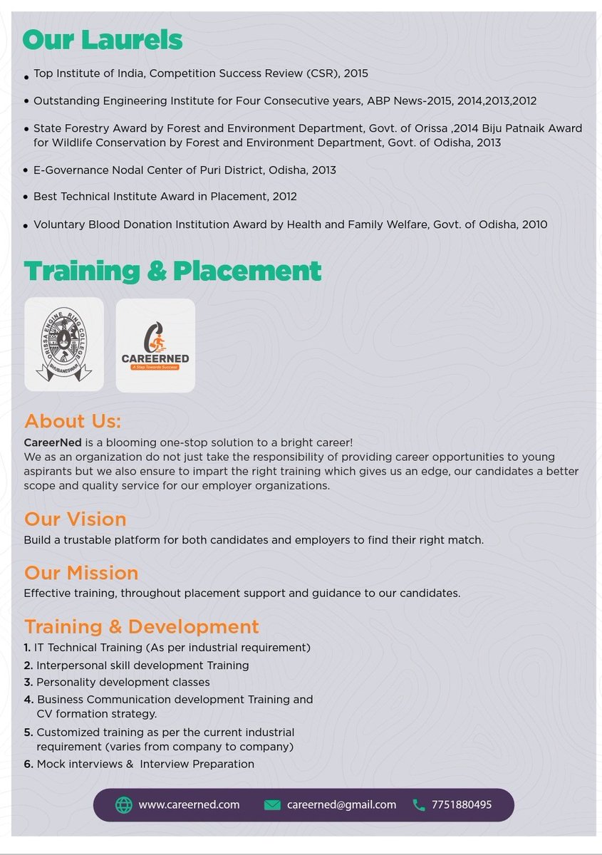 CollegeOrissa's tweet photo. Introducing Orissa Engineering College's Training and Placement Program . https://t.co/dNPvZjrJKb
