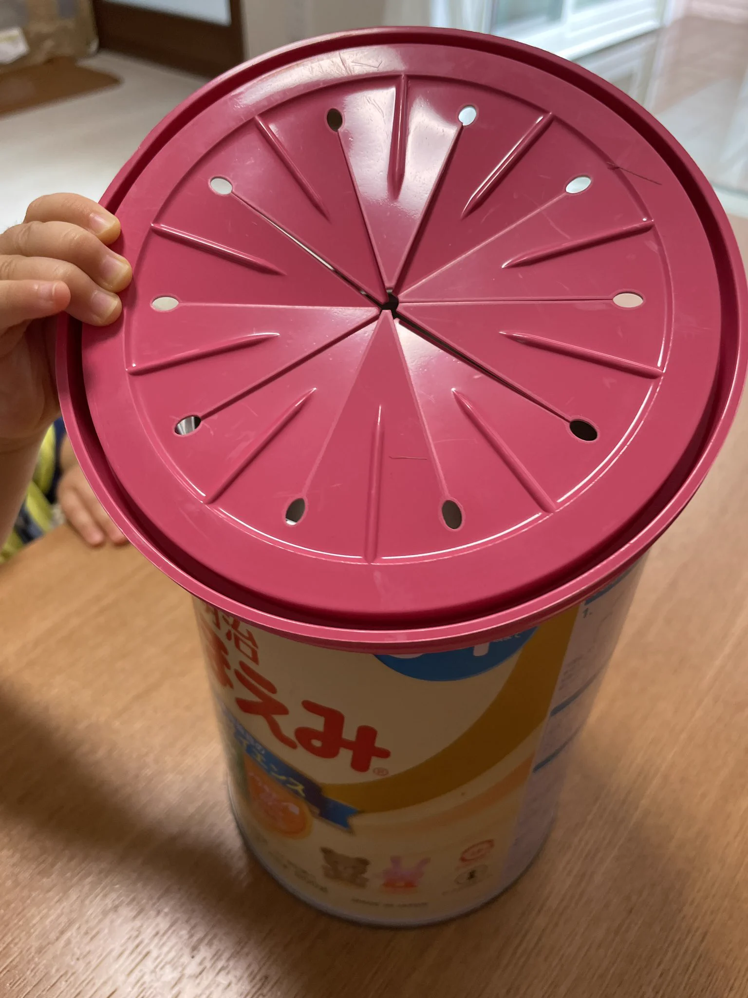 なるほど、これを裏返しにして被せるのですね
結構簡単にフタをヒョイッとされてしまうw  