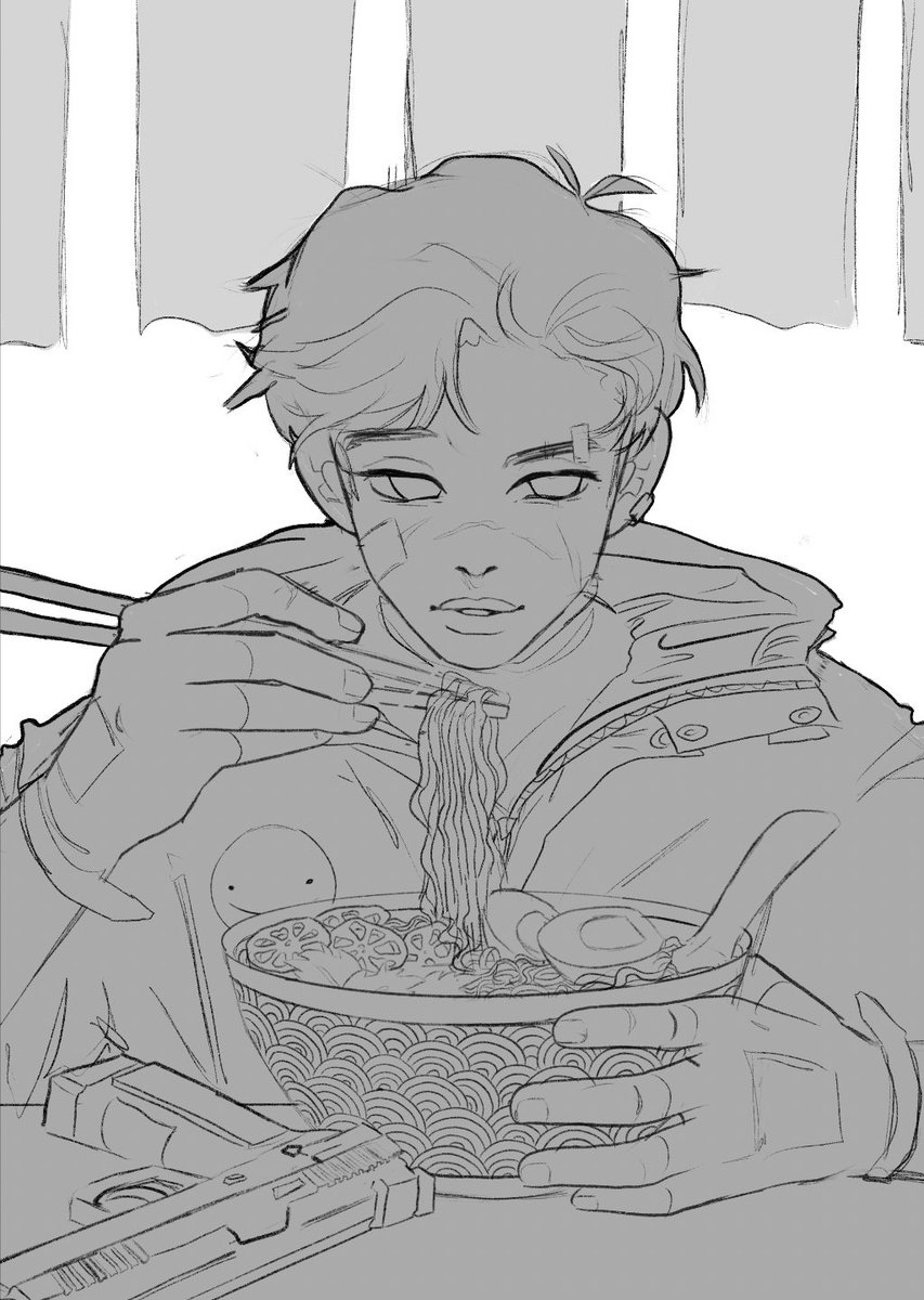 ate ramen the other day, I wonder if Dream likes ramen 