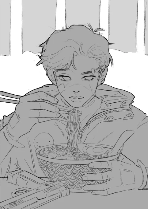 ate ramen the other day, I wonder if Dream likes ramen 