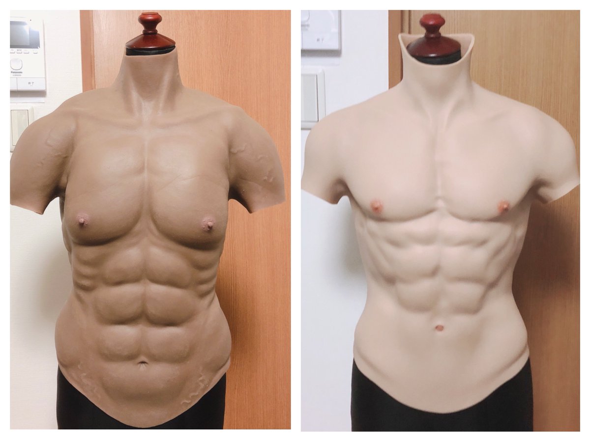 Sサイズ黄色肌背面ファスナーシリコン筋肉を手に入れたわよ 良き フリーサ のイラスト