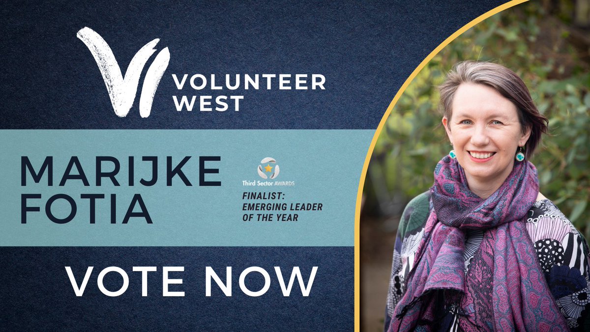 Volunteer_West's tweet photo. 📣 Vote for Marijke! 🗳
Our Regional Programs Manager Marijke Fotia is an Emerging Leader Of The Year finalist in the @ThirdSectorAU Awards.

Place your vote for Marijke and show your support for the volunteering sector here: https://t.co/0wC4eRsyzq

#TSAWARDS2021 https://t.co/Z6r1nZsR3y
