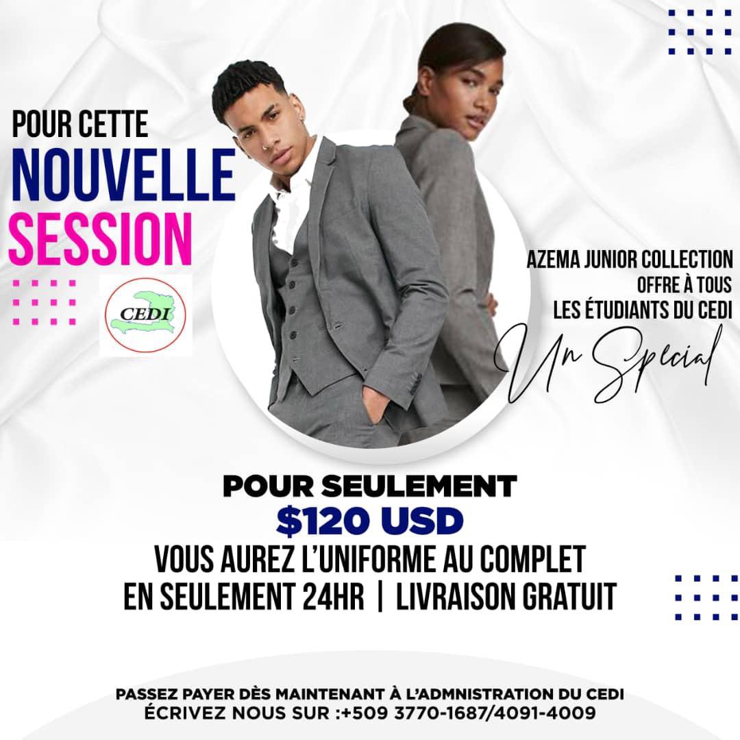 je_mcy's tweet photo. Pour cette nouvelle Session pour seulement 120 $ #USD vous aurez l’uniforme au complet en seulement 24HR Livraison 🚚 gratuit #CEDI.
Passez payer dès maintenant écrivez nous sur / 37 70 16 87 / 40 91 40 09
#Azema
#JuniorCollection
#OffreÀTous_Les_Étudiants
#CEDI
#UN_Spécial https://t.co/XR4Tsic199