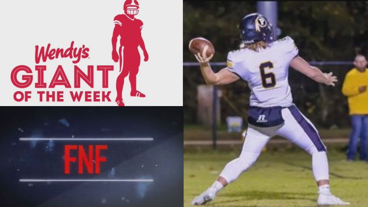 TheMattStJean's tweet photo. The first @Wendys #GiantOfTheWeek winning by a razor thin margin is: @PontotocFTBL QB @ConnerArmstro16 https://t.co/0SB7IaXWv8