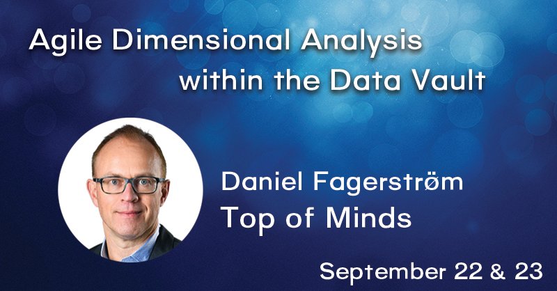 Join <a href="/top_of_minds/">Top of Minds AB</a> and the <a href="/GDataSummit/">Global Data Summit</a> for a virtual conversation around Agile Dimensional Analysis.

One conversation. Two time zones. 

Event #1 📆 Sept 22 @ ⏰ 1 p.m. MST - 🔗 bit.ly/Agile-Sept22

Event #2 📆 Sept 23 @ ⏰ 10 a.m. CEST - 🔗 bit.ly/Agile-Sept23
