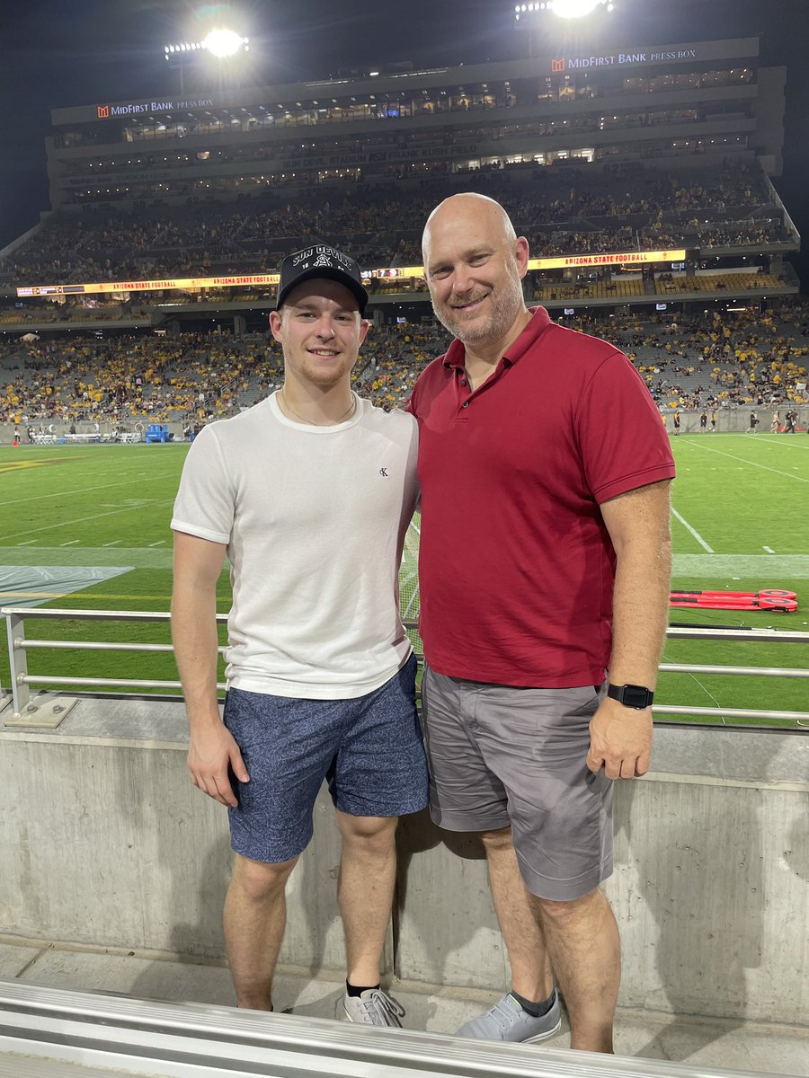 BearTourigny's tweet photo. Another great night with my pot @jp_tourigny29 and his friends. Thanks to @asucoachpowers and @ASUFootball for the great night!
Perfect night. #letsdothatagain #fantasticweek #enjoythemoment https://t.co/WEklCSQn2z