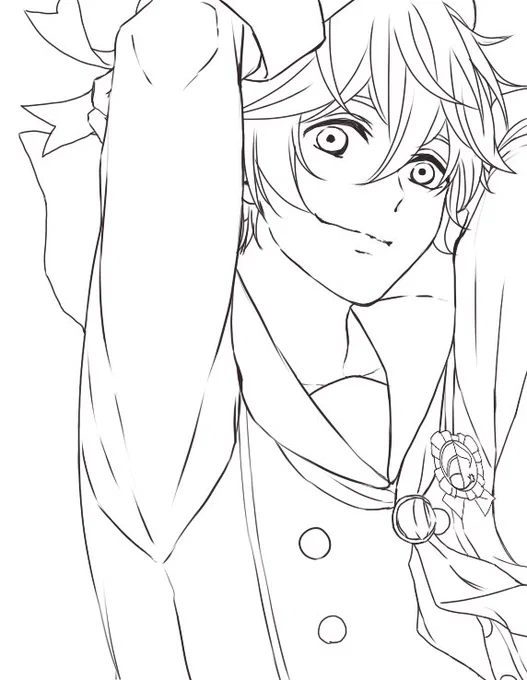 #線画を晒すと誰かが色を塗ってくれるかもしれない

お好きに塗り絵してください☺️ 