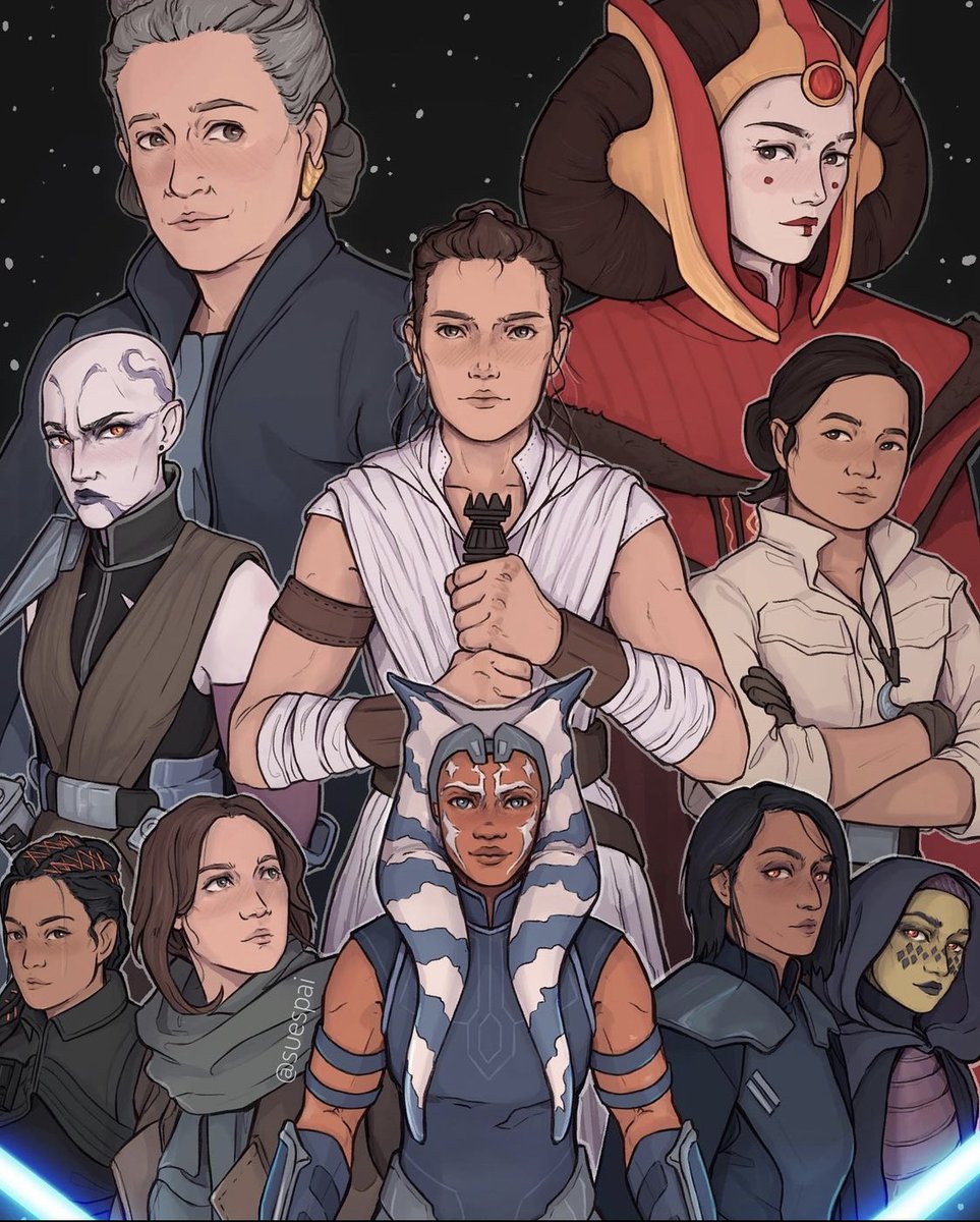 swafol's tweet photo. Strong womens from Star Wars (artwork @suespai) #starwars #artwork #surspai #womensfromstarwars #strongwomens #womensrights #swafol https://t.co/37YIsQS3BT