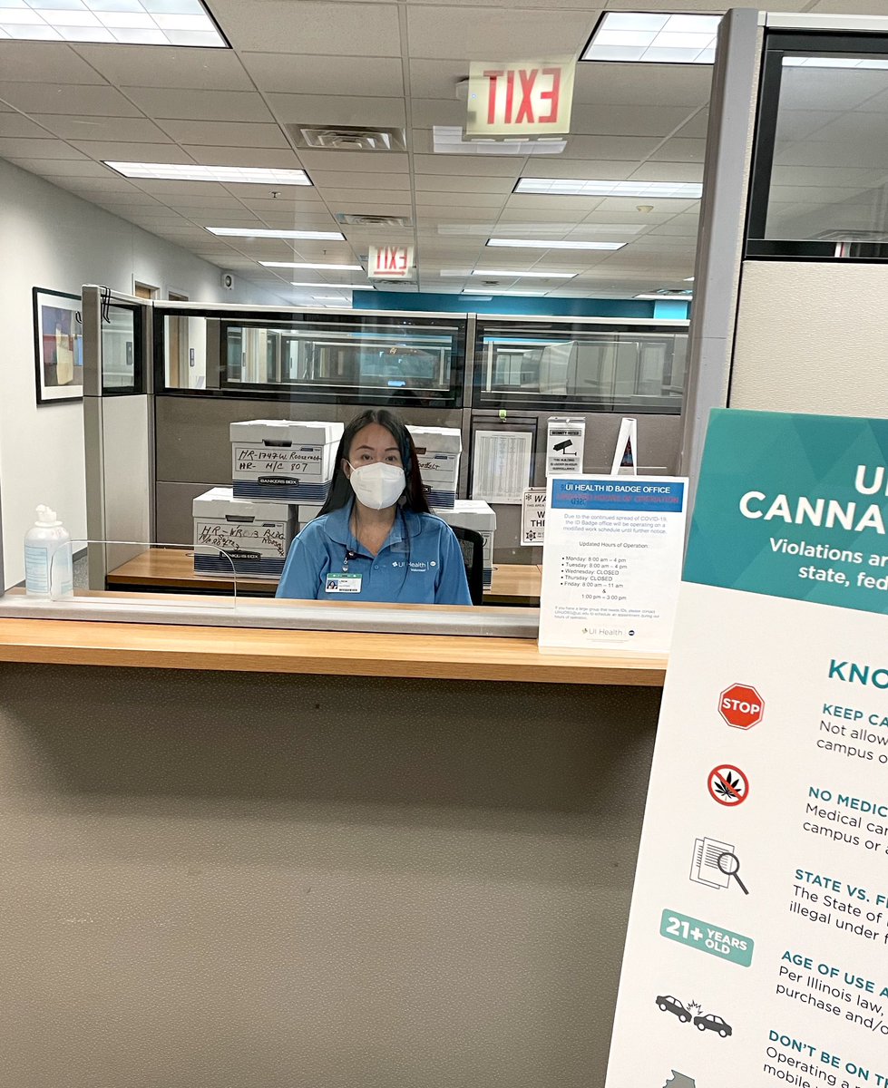 Our wonderful volunteer Linda Iliev, assiting at the <a href="/UIHealth/">UI Health</a> Human Resources front desk welcoming guests with a big smile today😊 <a href="/thisisUIC/">University of Illinois Chicago</a> <a href="/UIClife/">University of Illinois Chicago Student Affairs</a> @UICHonors <a href="/UICReady/">UIC Ready</a> <a href="/UICLASGANAS/">LAS GANAS</a> <a href="/UICancerCenter/">University of Illinois Cancer Center</a> <a href="/uicpublichealth/">UIC School of Public Health</a> <a href="/UICDom/">University of Illinois Department of Medicine</a> <a href="/UICPharm/">UIC Retzky College of Pharmacy</a> <a href="/UICnursing/">UIC Nursing</a> <a href="/UICUHP/">UIC Urban Health Program (UHP)</a> <a href="/ChildrensHosUIC/">CHUI</a>