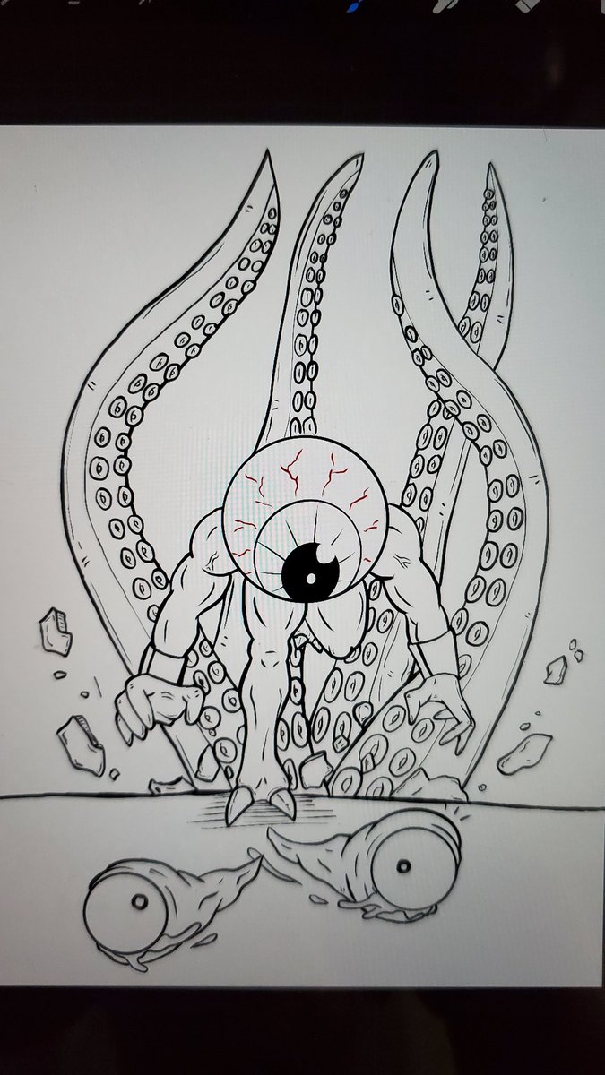 DJDrDoodles's tweet photo. Another #WIP Possible t-shirt design? I don't know, maybe. What do you think?
.
#eyeguys #comicart #tentacles #art #WorkinProgress #eyeman https://t.co/xO0q9jGGkB
