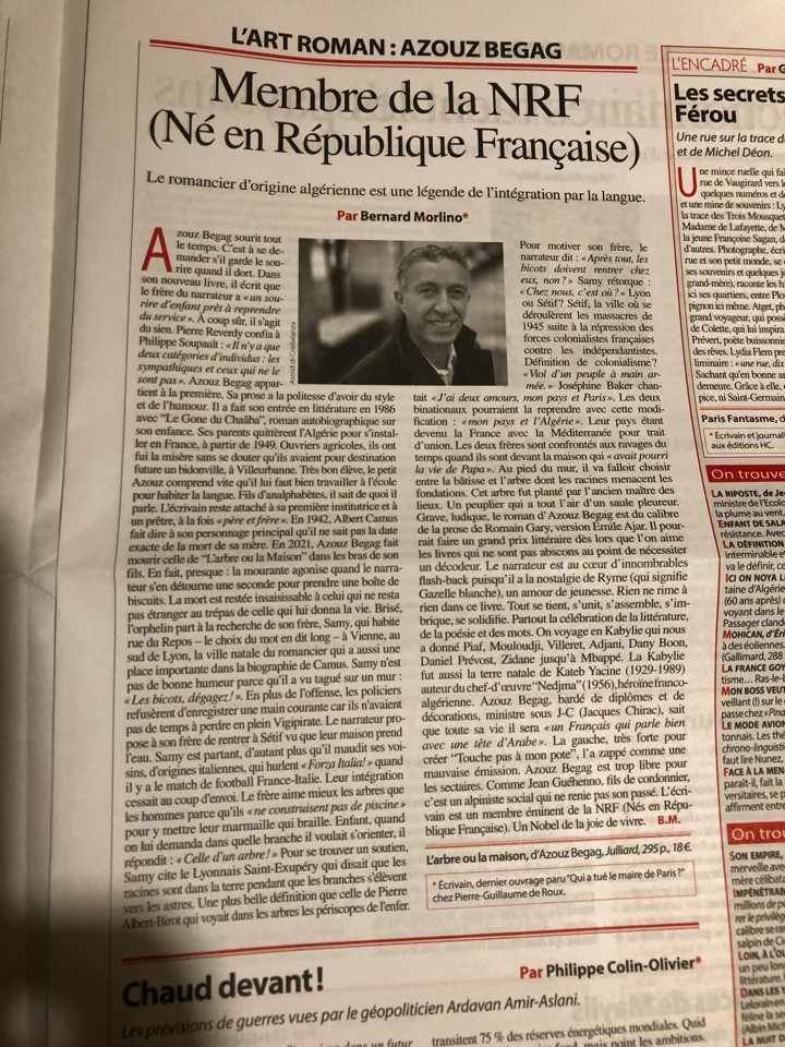 AzouzBegag's tweet photo. Un bon réveil, ce matin. Il est vraiment sympa, Bernard Morlino ! https://t.co/aq0rWjnEO2