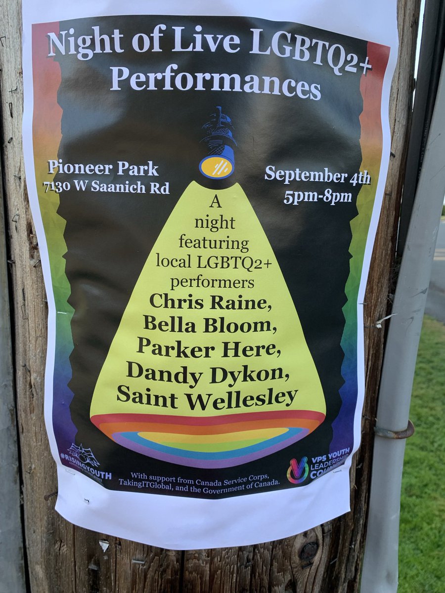 IAmCarlJensen's tweet image. #LiveMusic returns to the performance stage at Pioneer Park in Brentwood Bay on Saturday night 5-8p! @CSaanich #CSaan #CSArts #SaanPen #LGTBQ2+