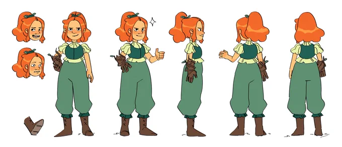 Years of art and I did my first ever character turnaround 🙏🙏
This is my OC Beatrice the swamp princess 🐸 