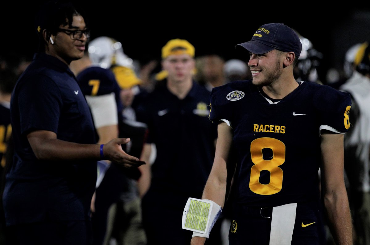 Former @MHSCardinalsFB star QB Jayden Stinson was dressed and on the sidelines for Thursday's home opener for Murray State against Mississippi Valley State.