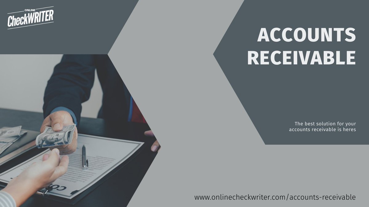 onlinecheckwriter.com/accounts-recei… Online Check Writer provides several methods to receive payment through checks with no additional fees. We help you to request checks by sending a get-paid link and receive payments instnatly. #AccountsReceivable #Accounts #AccountsReceivableProcess