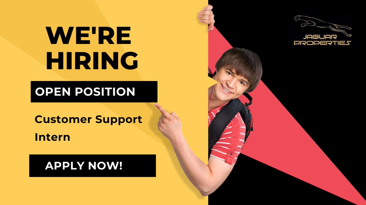 getwork_now's tweet photo. Hiring Alert!!!
To apply now, 
Visit 
https://t.co/PQJahdH9vV
Designation- Customer Support Intern
Company- Jaguar Properties
Duration- 1 Month
Salary- ₹ 12.5K per month
Location- Bangalore
#Bangalore  #Hiring #internships #customerservice #HIRINGNOW #jobsearching https://t.co/6QoW6KChtg