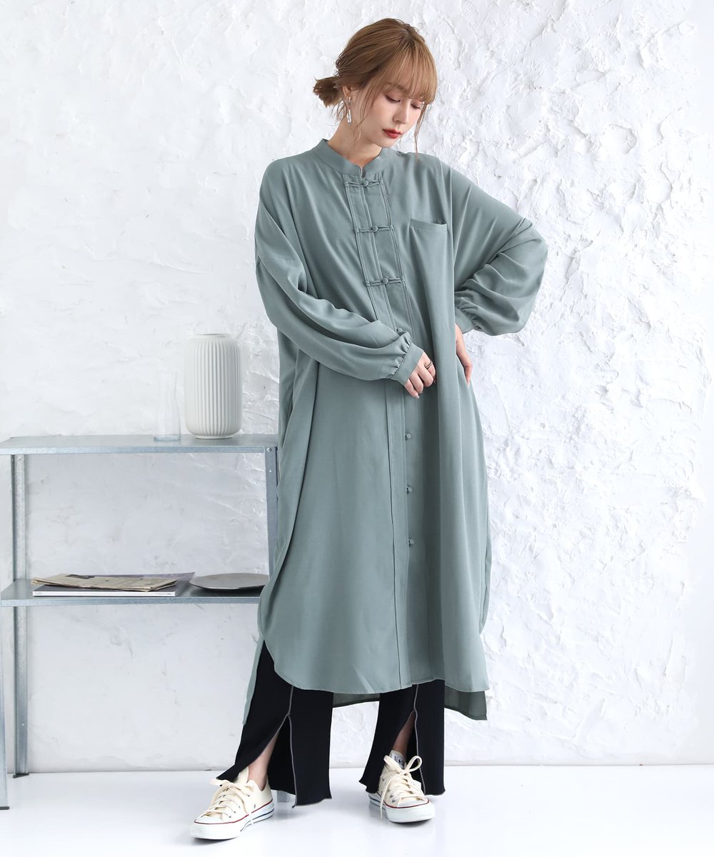 オシャレウォーカー公式 人気のチャイナデザインから ワンピースが登場 1着で旬のスタイルに チャイナデザインワンピース 4 500 税込 T Co No30vbrr3l オシャレウォーカー Osharewalker