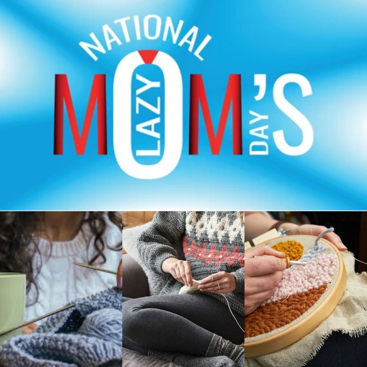 Today is National Mums Lazy Day 😴 Which means you get to knit, crochet,or maybe have a go at punch needling ALL Day 😲😲😲 #thelostsheepwoolshop #nationalmomslazyday #mumslazyday #mumsdayoff #dayoff #dayoffvibes #dayoff❤️ #knitallday #crochetalldaylong #punchneedleallday