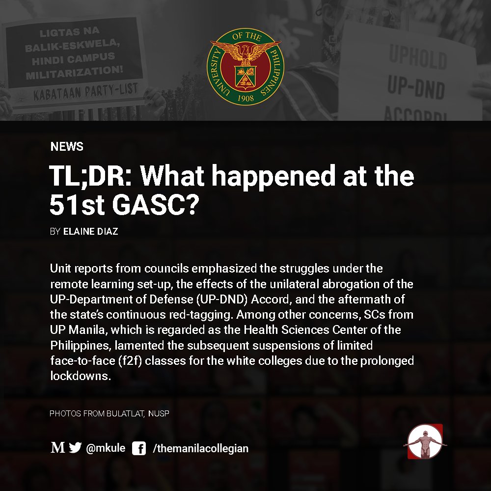 mkule's tweet photo. NEWS | TL;DR: What happened at the 51st GASC?
By Elaine Diaz
Read more: https://t.co/eUh8pdPPm8
#GASC51 https://t.co/INa2WdM3wV