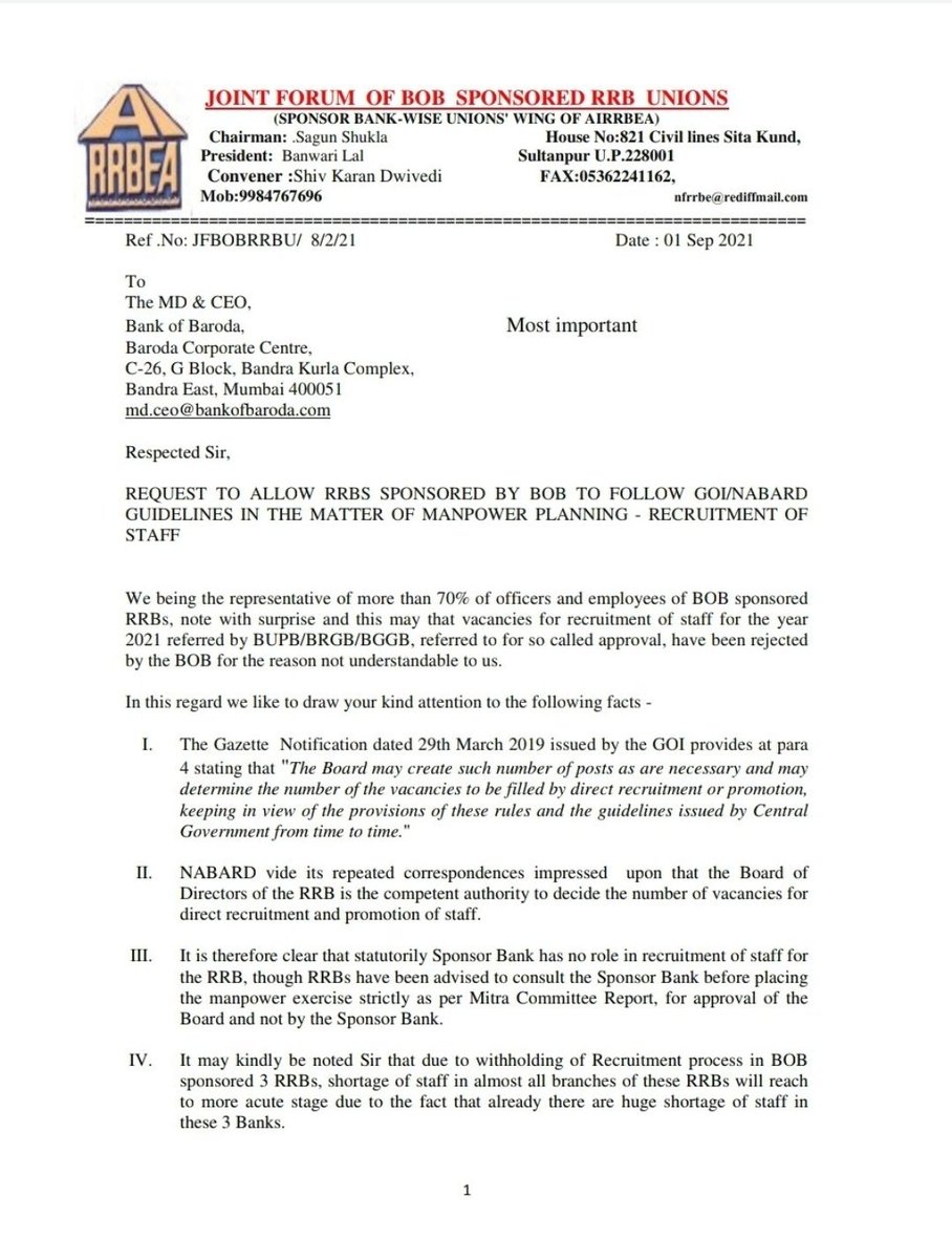Radhawallav's tweet photo. We want justice
We want revised cut off again
Last year UP vacancies were 1200+ and cut off was only 47
And this year UP vacancies were 1900+ and cut off went to 54
Waah!!!

#Revised_rrbpo_pre_result
#bringbackRRBvacancies 
#justiceforRRB10
@bankofbaroda 
@NABARDOnline
@PMOIndia https://t.co/YcDgvojGU1