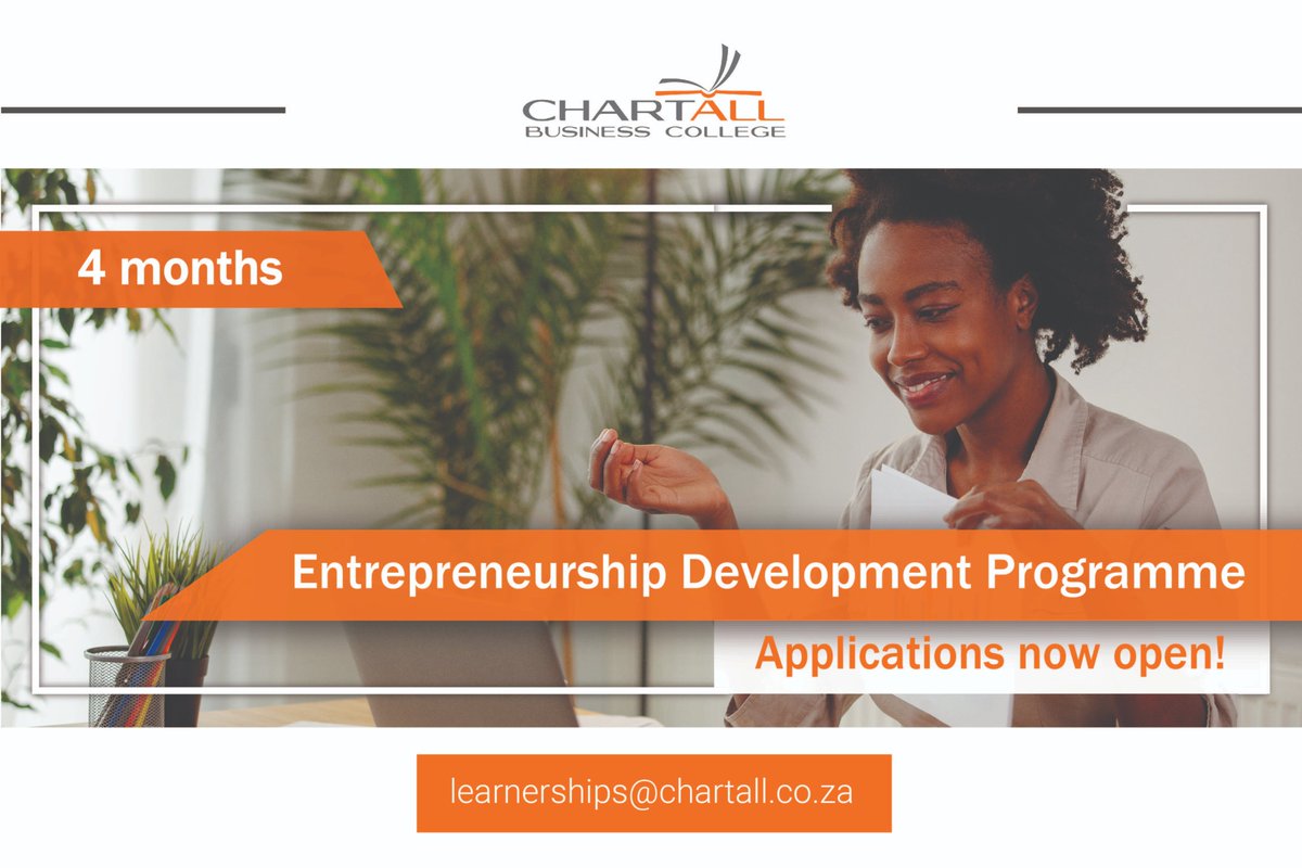 chartallbc's tweet image. Apply for our free entrepreneurship development programme!

No stipend offered, only pure growth potential.

Send your CV and motivation to learnerships@chartall.co.za 

Email subject: World of the Entrepreneur 

Application deadline: Friday, 10 September 2021

#fridaymorning