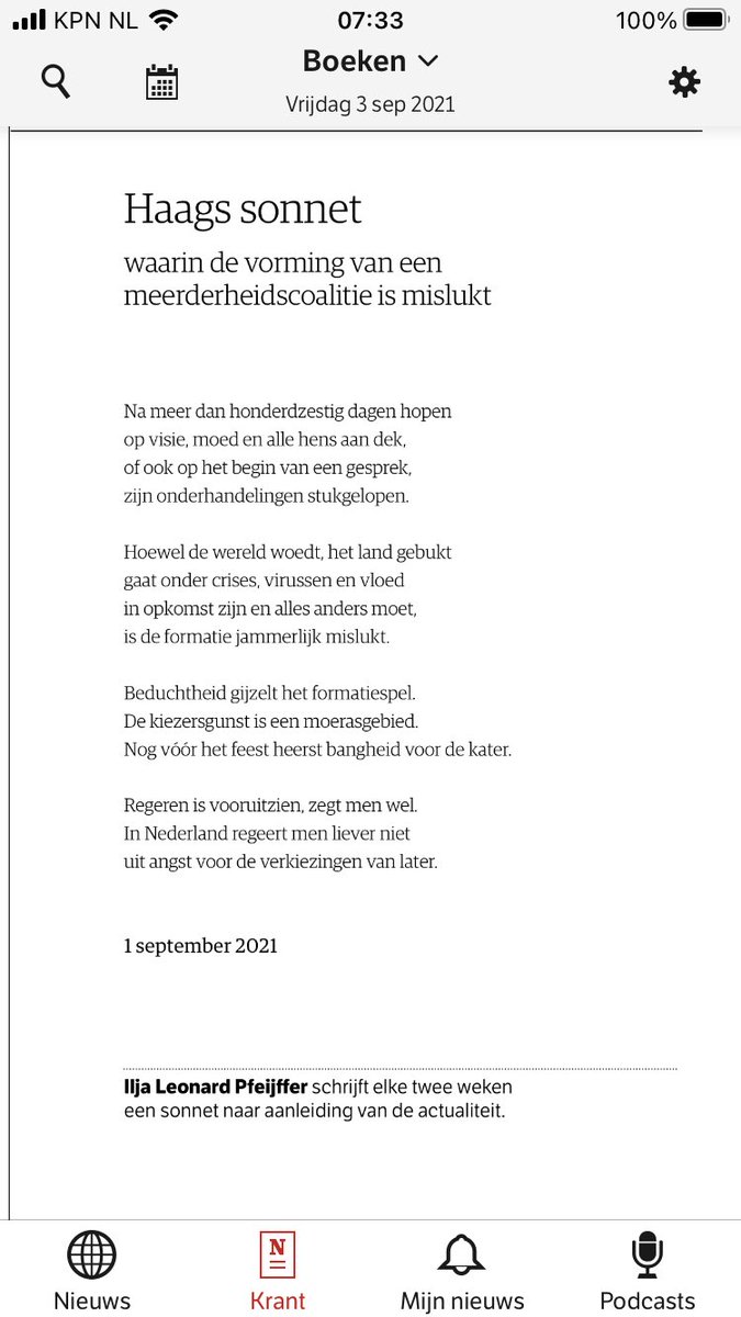 Haags sonnet <a href="/nrc/">NRC</a>