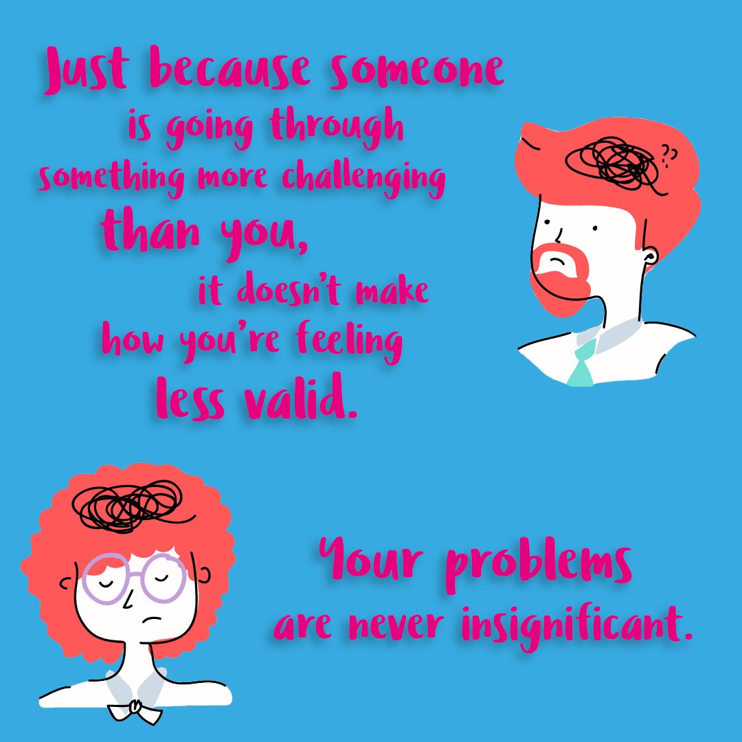 Someone close to you might be facing something challenging at the moment, but that doesn't diminish your own struggles. Everyone deserves support, no matter what your problems may be. 

If you are struggling, text TeamKPG to 85258 at any time for free, confidential advice. 💜
