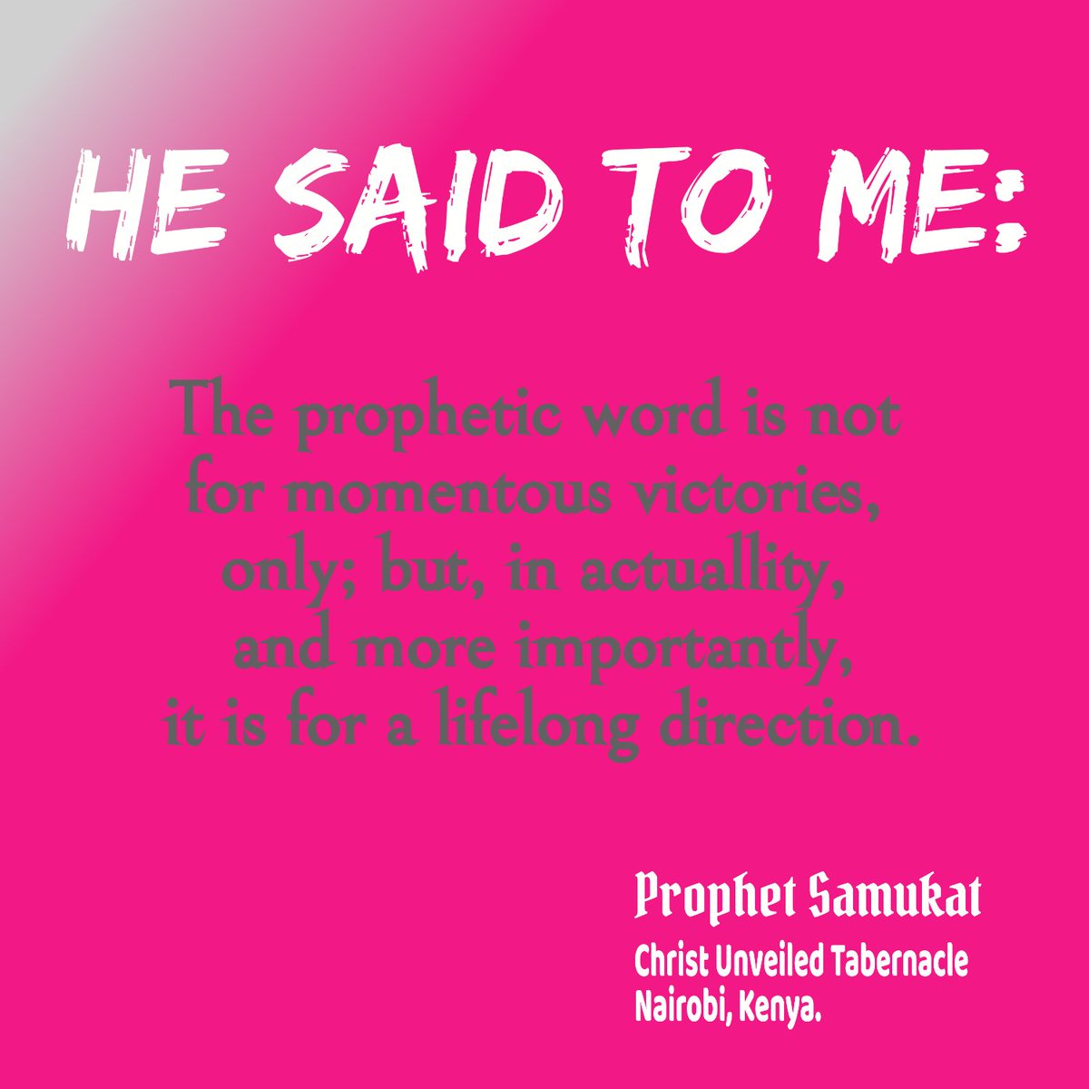 #TheHolyGhostSaidtome
#PropheticInsights