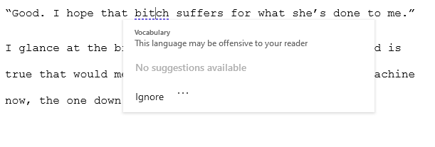 Damn, microsoft word, who are you? My mum?