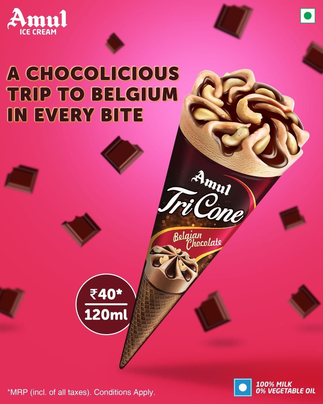 Amul cone on sale ice cream