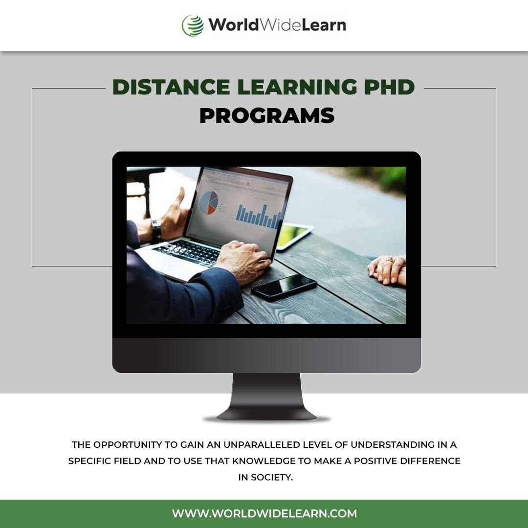 Here`s Distance Learning PHD Programs by World Wide Learn which helps in understanding a specific field and make a positive difference in the society with the knowledge.

For more visit - worldwidelearn.com

#career 
#phd
#distancelearning
#Worldwidelearn
#digitaleducation