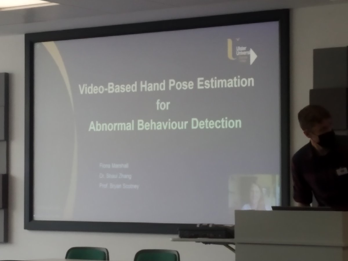 ImVIPconference's tweet photo. #RT @iprcs: Fiona Marshall from Ulster speaking on video based hand pose estimation.
@ImVIPconference
#IMVIP2021 https://t.co/4OdeZS5bFO