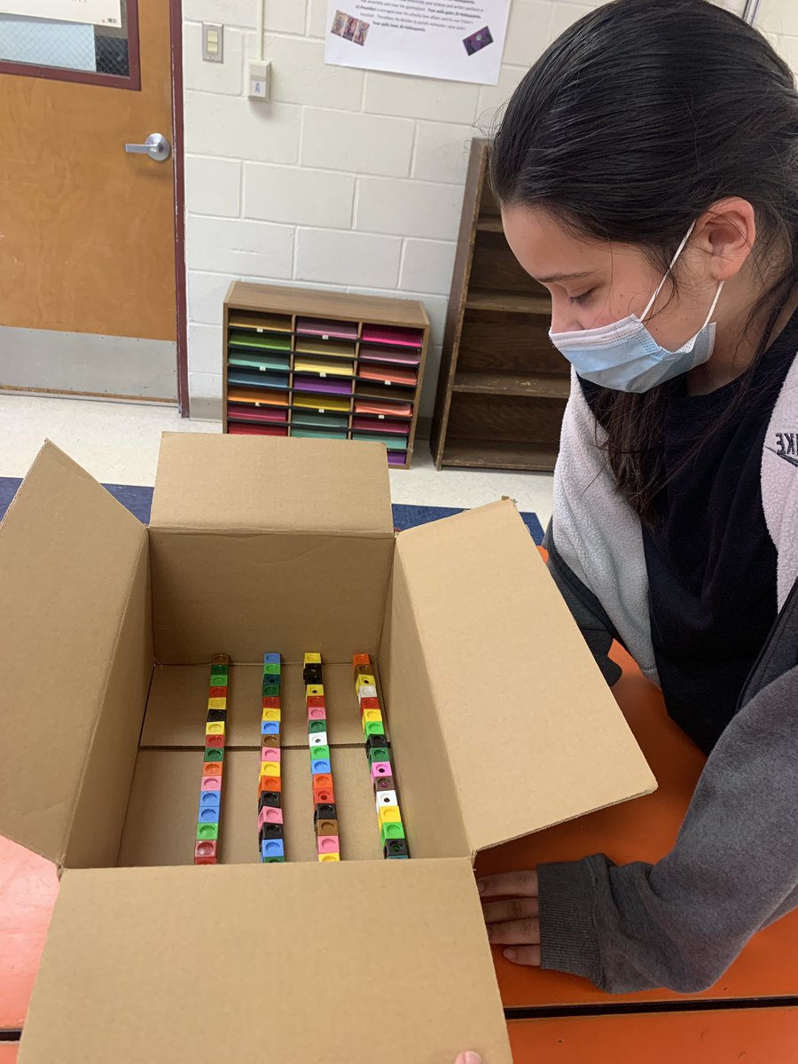 StevensonGTAA's tweet photo. SMS 7th graders practice problem-solving and communication skills in this game where they must replicate a structure in the box, but they are limited to only one group member being able to view it at a time. @NISDStevenson #GT #StevensonReunited #NISDreunited https://t.co/S4LPSbrj0U