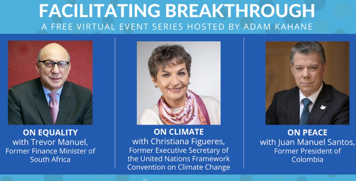 How we can work together to facilitate breakthroughs on major societal challenges? <a href="/adamkahane/">Adam Kahane</a> explores this question with three of the world's most successful facilitators of systemic transformation. Join us: bit.ly/2V3wMab #eventseries