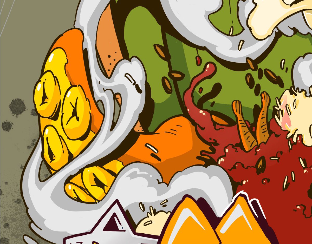 peroltz's tweet image. Wip.. almost there. Nasi lemak sotong, telur mata.
#sketch #malaysianft #nftart #graffiti #ipadprograffiti